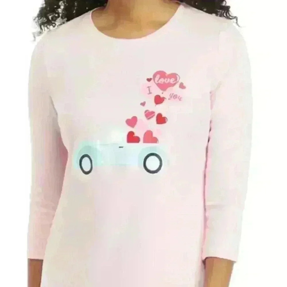Valentine's Day Graphic quarter sleeve tee size Large - Picture 1 of 6